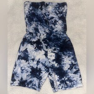 Blue Tie-Dye Romper
